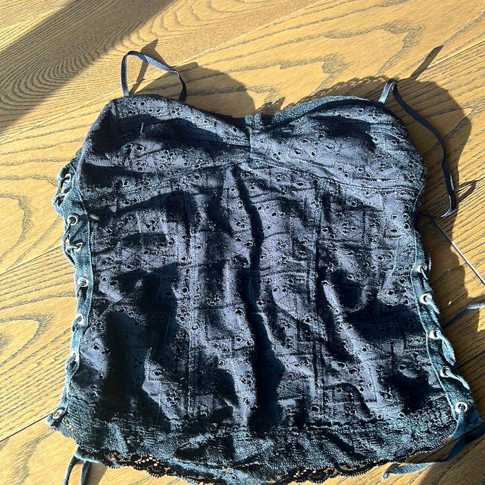 Guess authentic black lace top